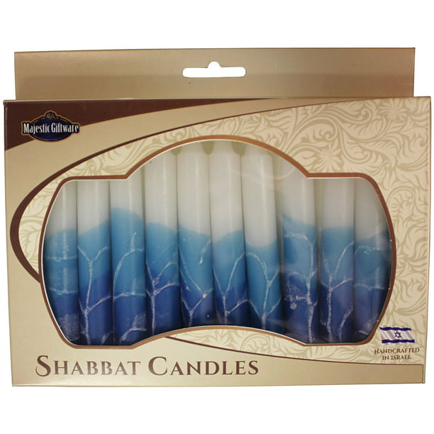 Harmony Turquoise Majestic Giftware SC-SHHR-T Safed Shabbat Candle 5-Inch 12-Pack 